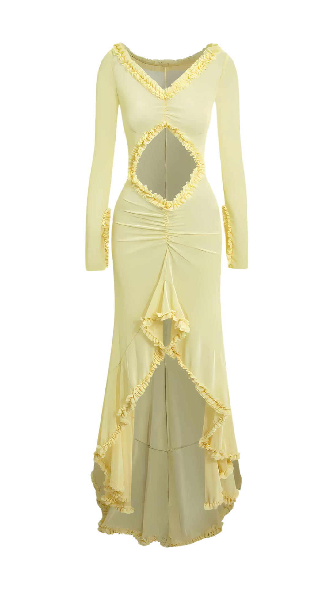 Ibiza (Kleid, weiß, Gelb)