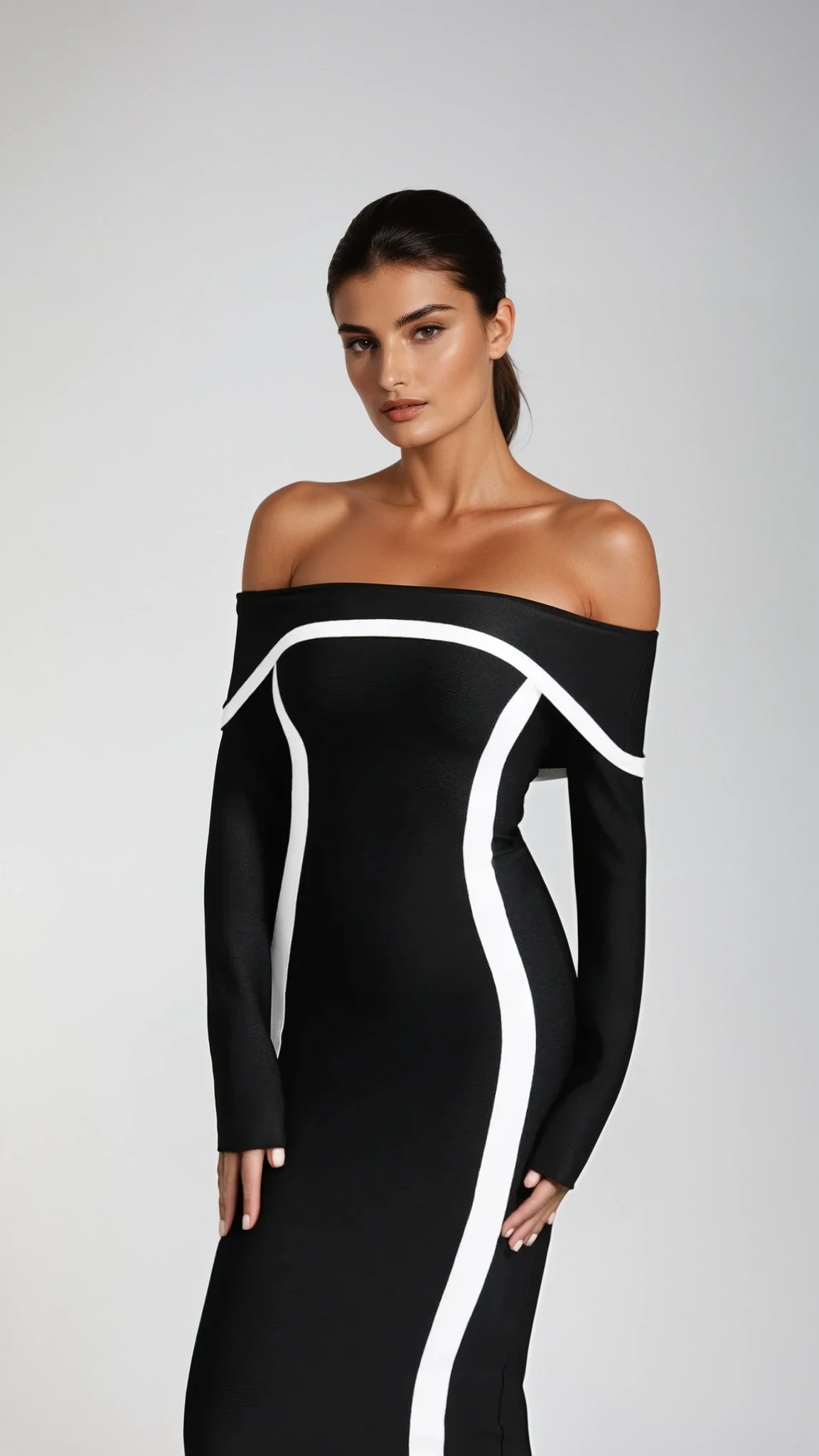 Riga (Kleid/ Schwarz-Weiß)