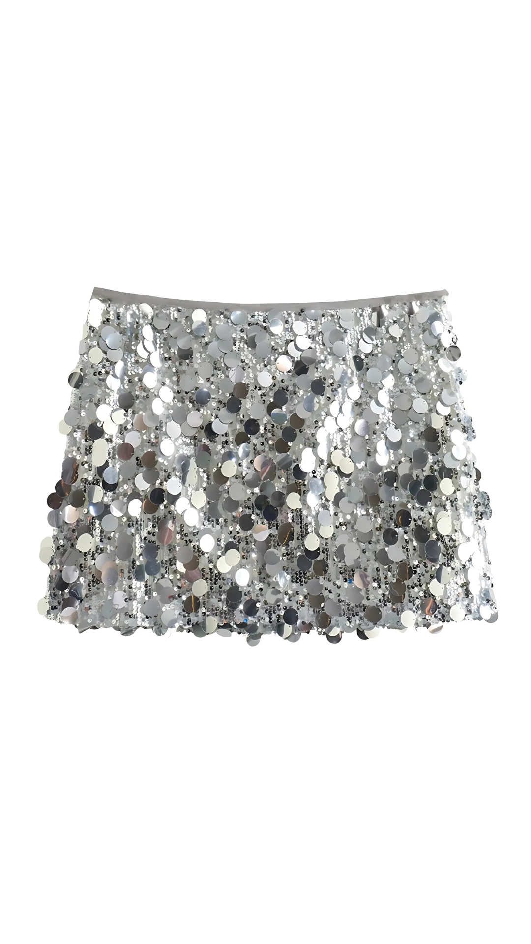 Cannes(Minirock, Silber/ Schwarz)